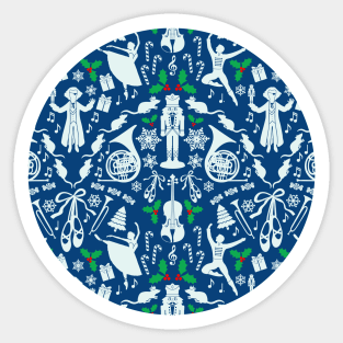 Nutcracker Ballet Christmas pattern Sticker